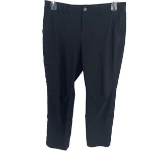 REI Co-Op Women Kornati Roll-Up Convertible Hiking Pants Size 12P Black Outdoors